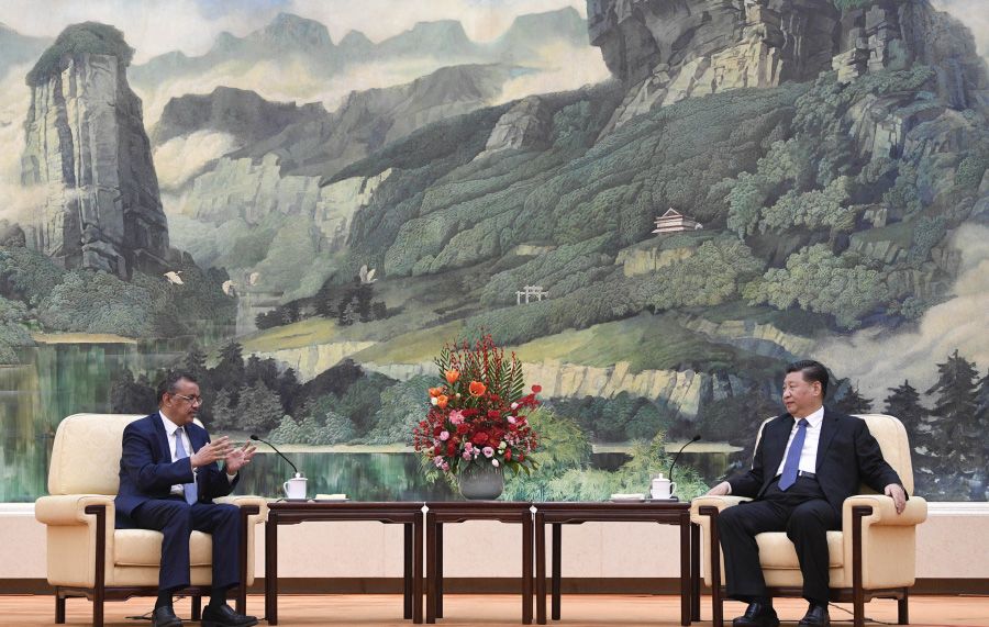 Der WHO-Generaldirektor trifft sich in der chinesischen Hauptstadt Peking mit Staatspräsident Xi Jinping.