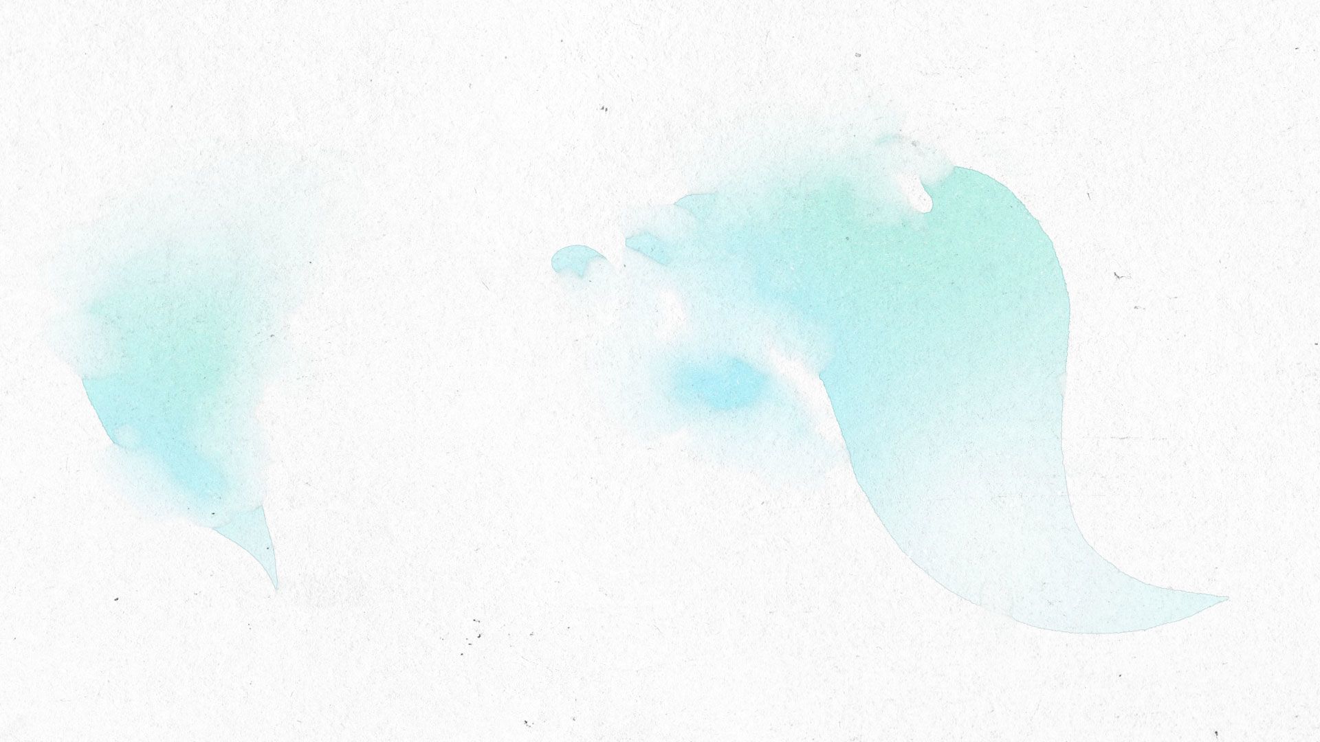 Blaue Wasserflecken auf Aquarellpapier.